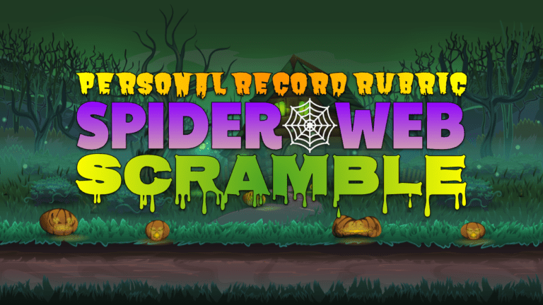 Spider Web Scramble Personal Record Rubric