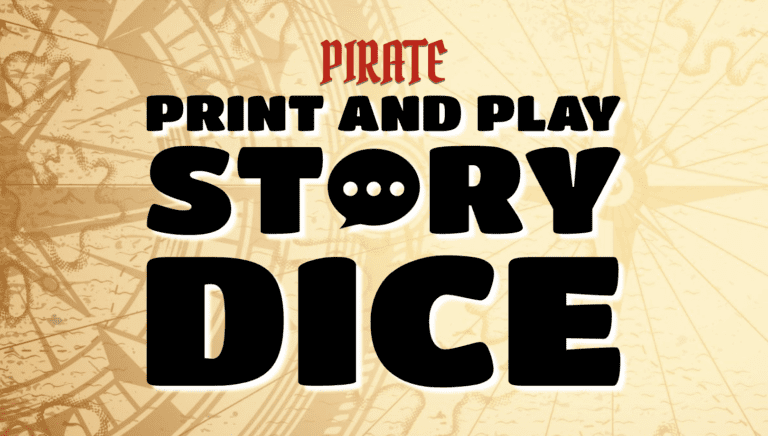 Pirate Print and Play Story Dice