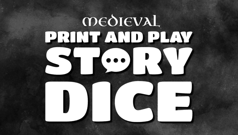 Medieval Print and Play Story Dice
