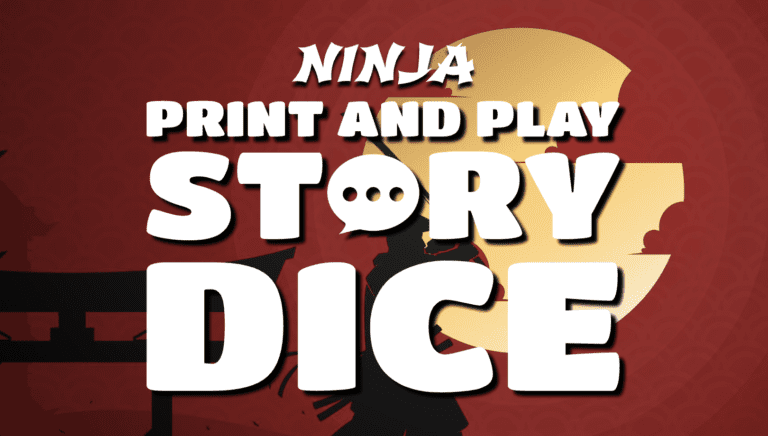 Ninja Print and Play Story Dice