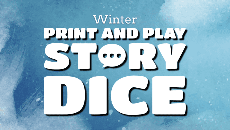 Winter Print and Play Story Dice
