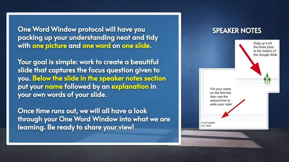 One Word Window – Protocol (1) – EMC2 Learning