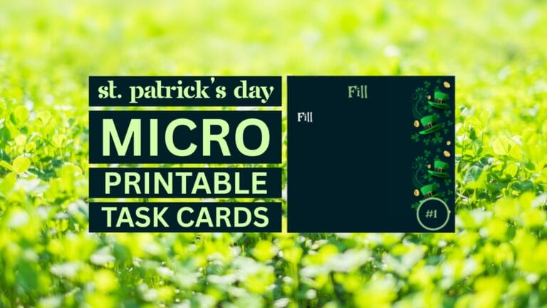 St. Patrick’s Day – Micro Printable Task Cards